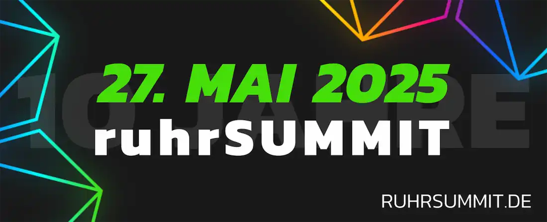 Ein Banner vom ruhrSUMMIT 2025